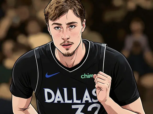 Деннис Шредер в чёрной форме «Далласа» с надписью DALLAS и номером 32, сжимает кулак