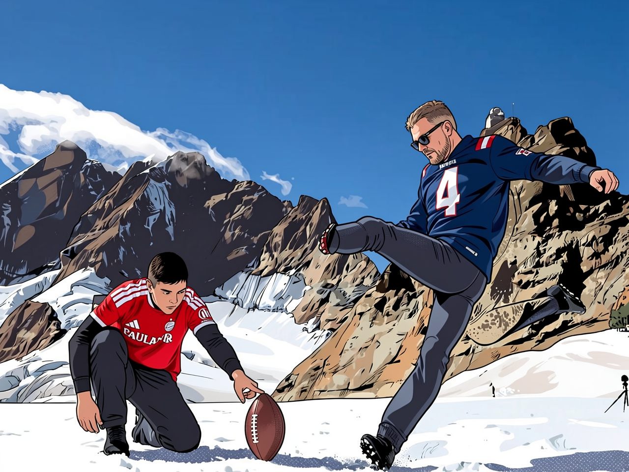 Adam Vinatieri stellt Guinness-Rekord auf dem Jungfraujoch auf