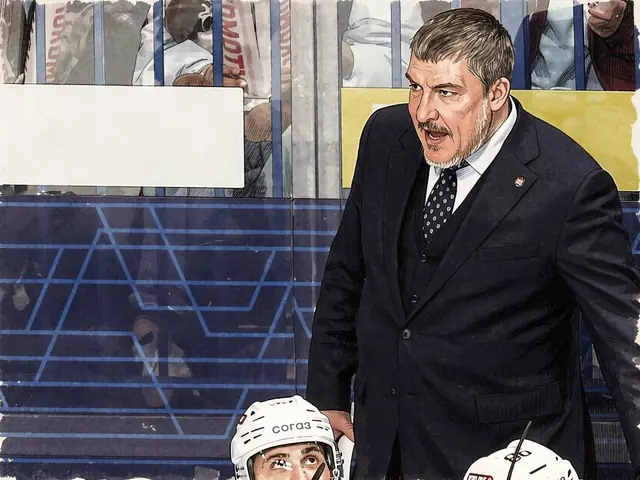 Gatiyatulin at the rink side during an Ak Bars match