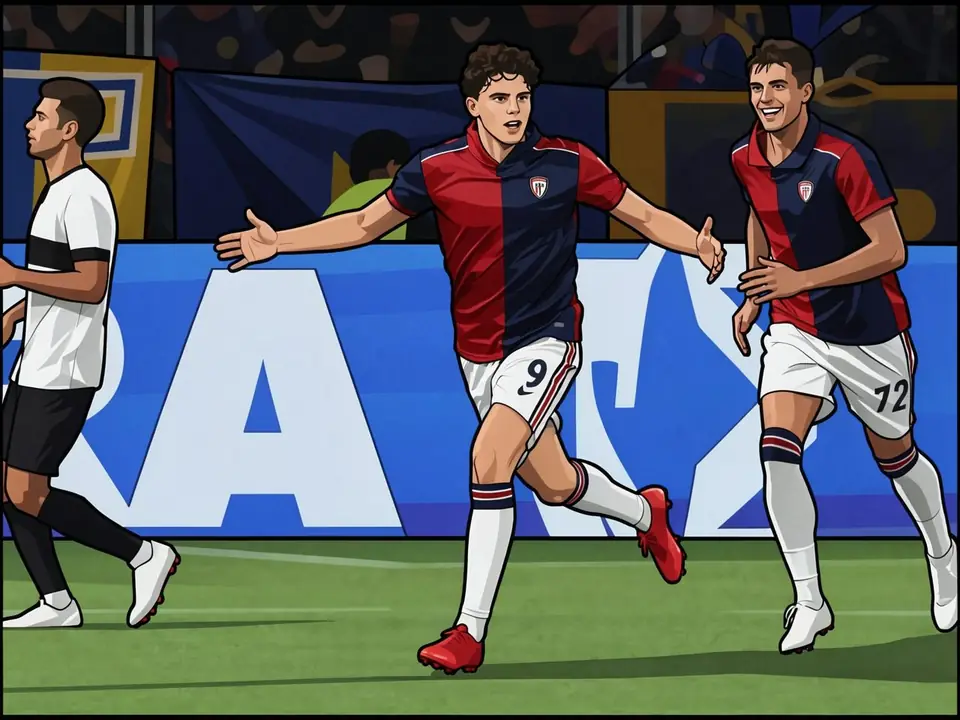 Alessandro Romano feiert ein Tor für Cagliari in einem Serie-A-Spiel
