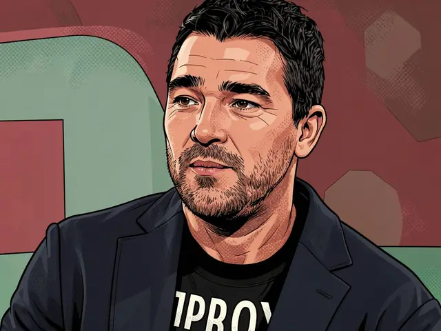 Sportdirektor Deco von Barcelona vor einem Stadionhintergrund.