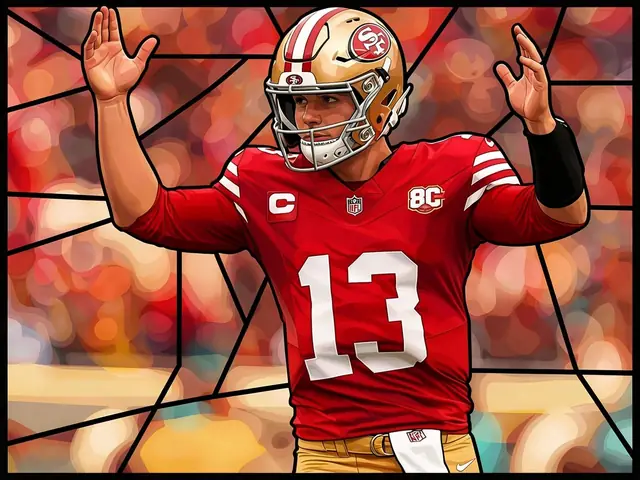 Brock Purdy von den San Francisco 49ers feiert auf dem Feld