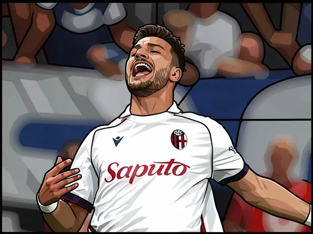 Футболист в белой форме с логотипом AC Milan и надписью Saputo кричит от боли, закрыв глаза и расставив руки