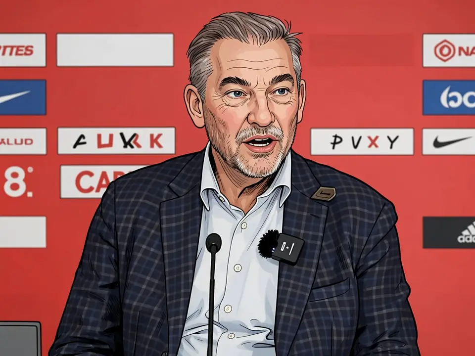 FHR President Alexei Tretyakov at a press conference ahead of the CAS hearing against IIHF