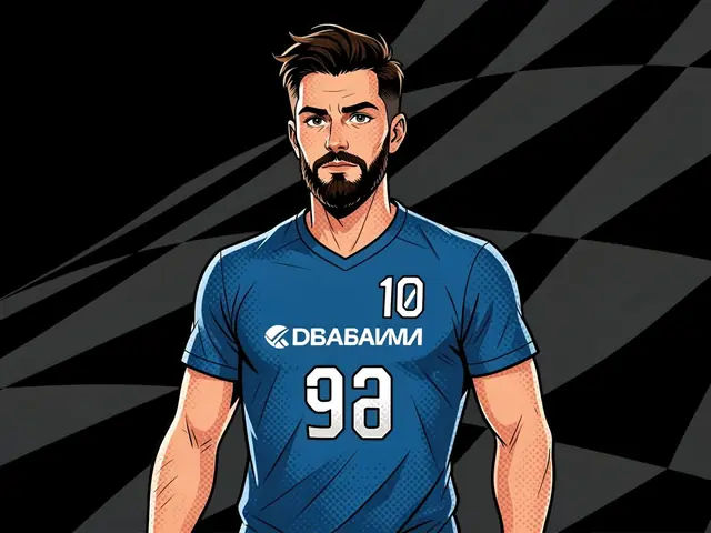 Главный тренер магнитогорского «Металлурга» в синей форме с надписью «ДВАБАИММИ» и номером 92