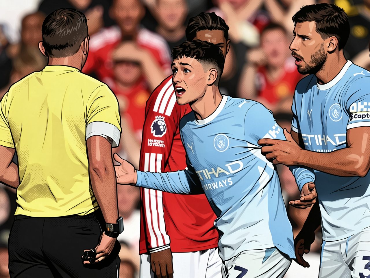 Phil Foden sent off in Manchester derby