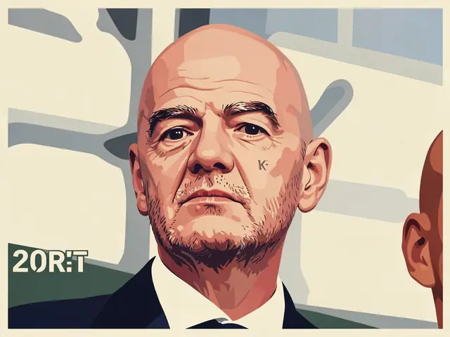 Fifa-Präsident Gianni Infantino in dunklem Anzug im Stadion