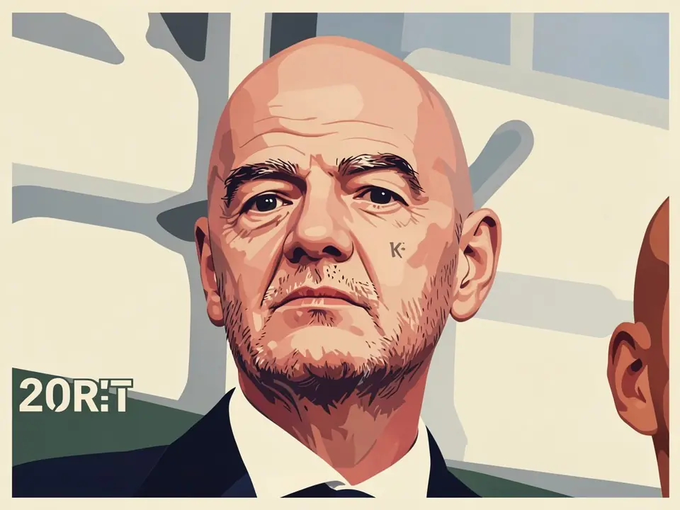 Fifa-Präsident Gianni Infantino in dunklem Anzug im Stadion
