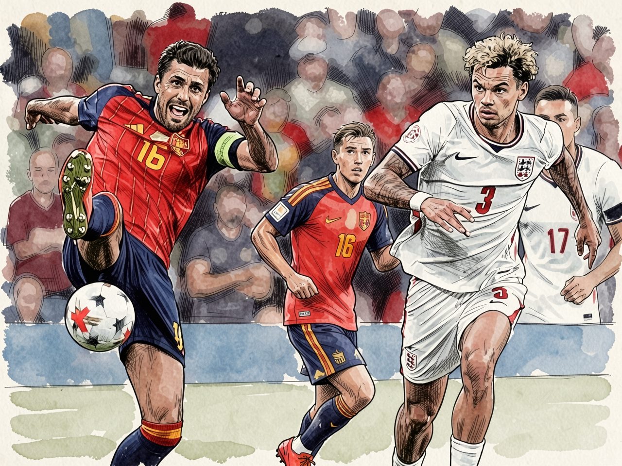 Guehi und O'Reilly im Spiel gegen Spanien