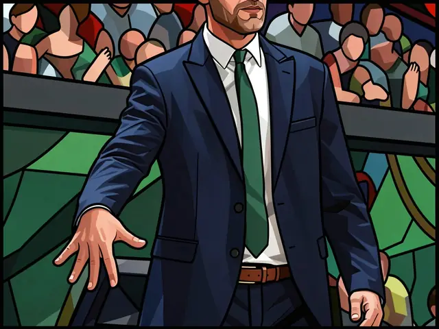 Milan Karakash, head coach of UNICS, gestures during a game.