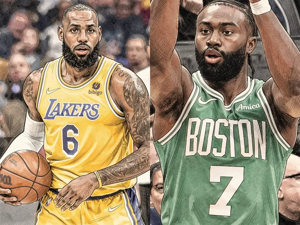 LeBron James defends Jaylen Brown at 76ers
