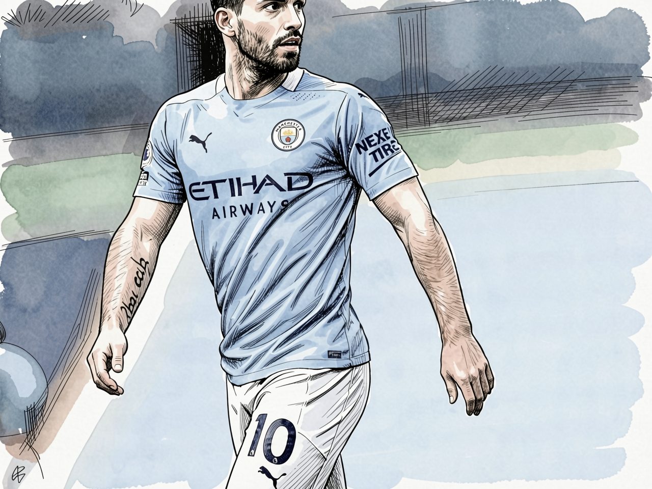 Julian Alvarez im Manchester City Trikot auf dem Platz