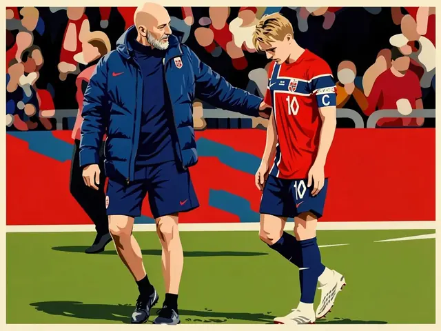 Norwegens Kapitän Odegaard verlässt nach der Niederlage gegen Portugal das Feld