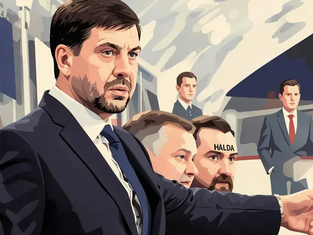 Тренер «Лады» Павел Зубов в костюме жестикулирует на скамейке запасных во время матча.