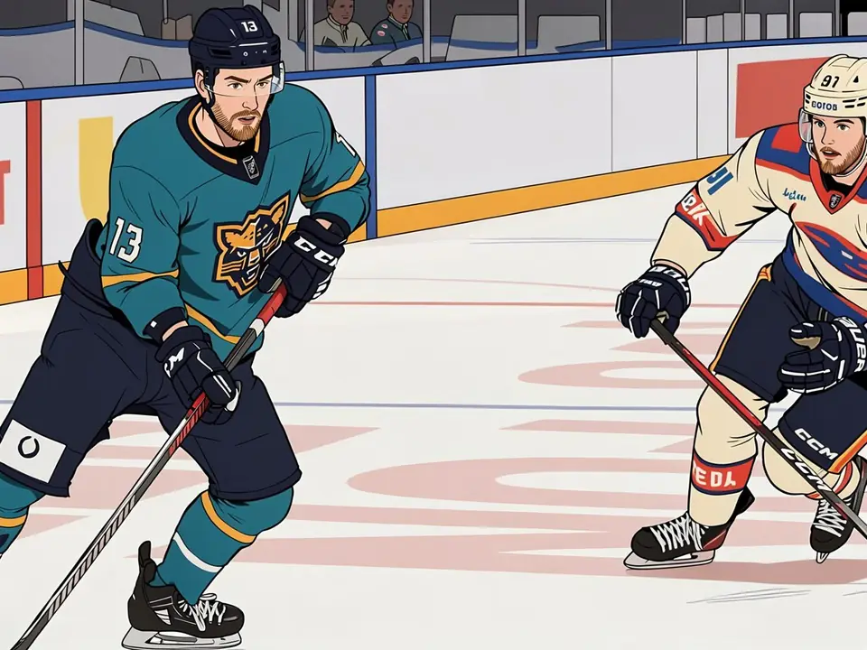 Zwei KHL-Hockeyspieler auf dem Eis