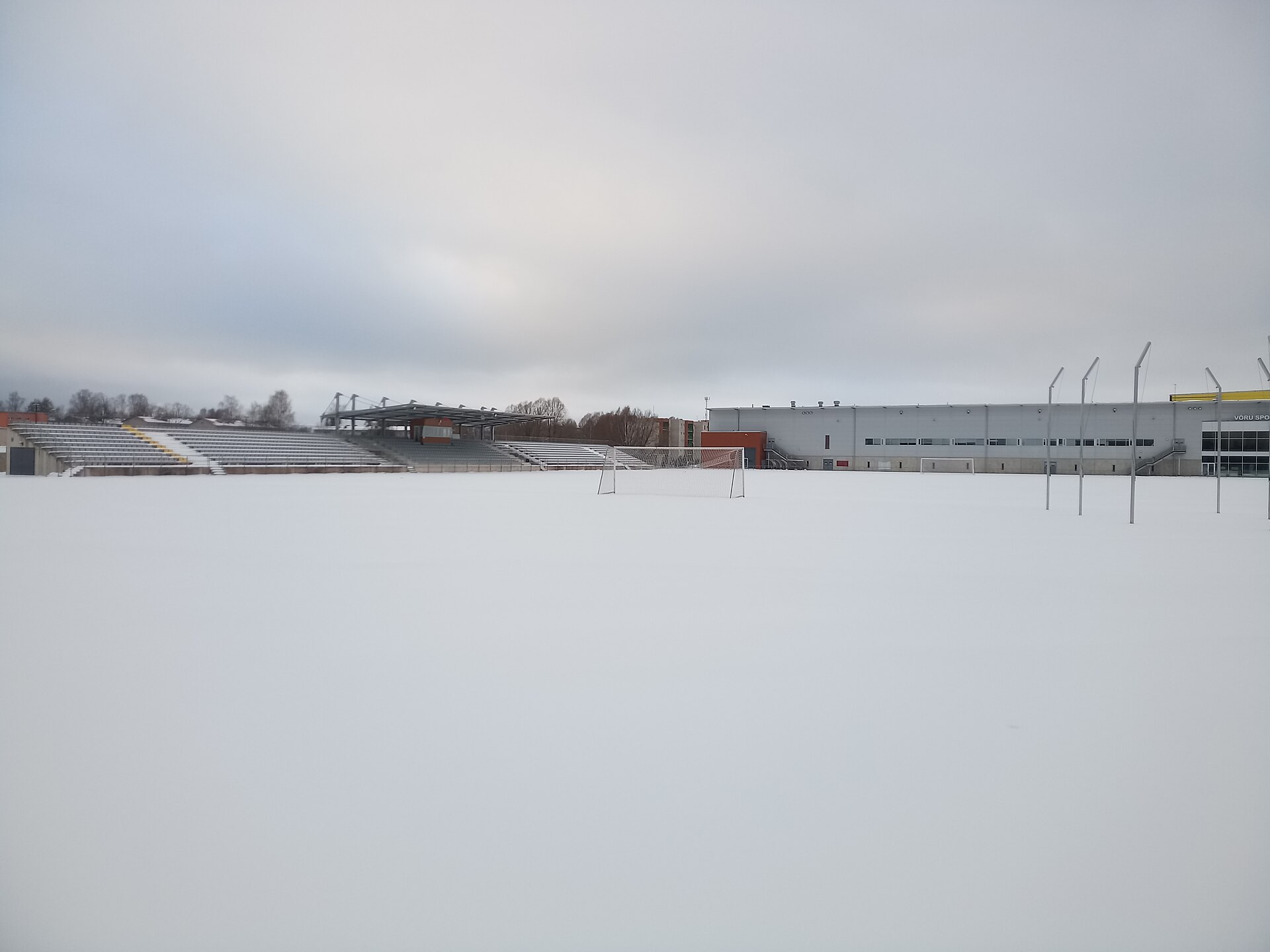 Võru stadium in winter