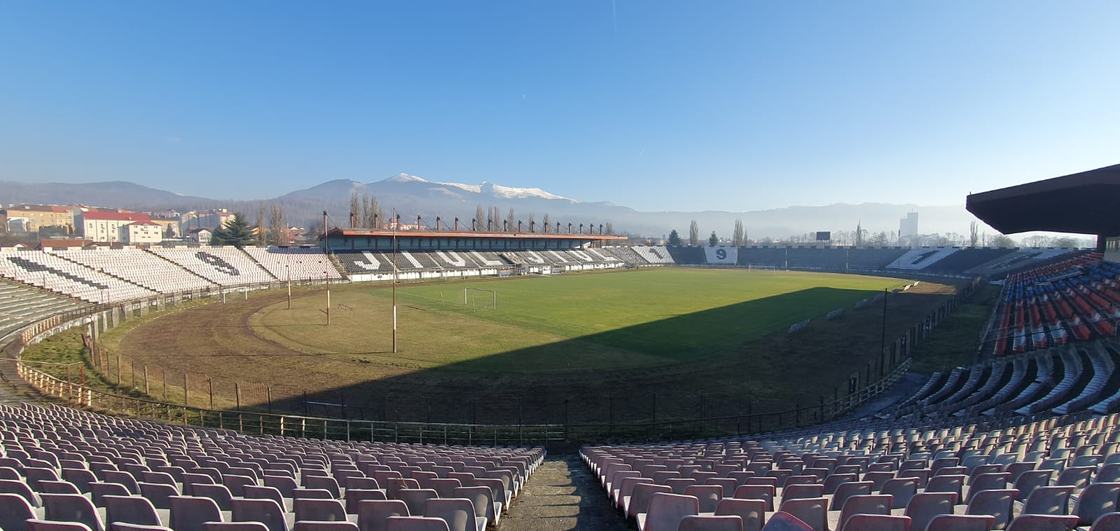 Petre Libardi Stadium (former Jiul Stadium) in Petroșani, Hunedoara County.