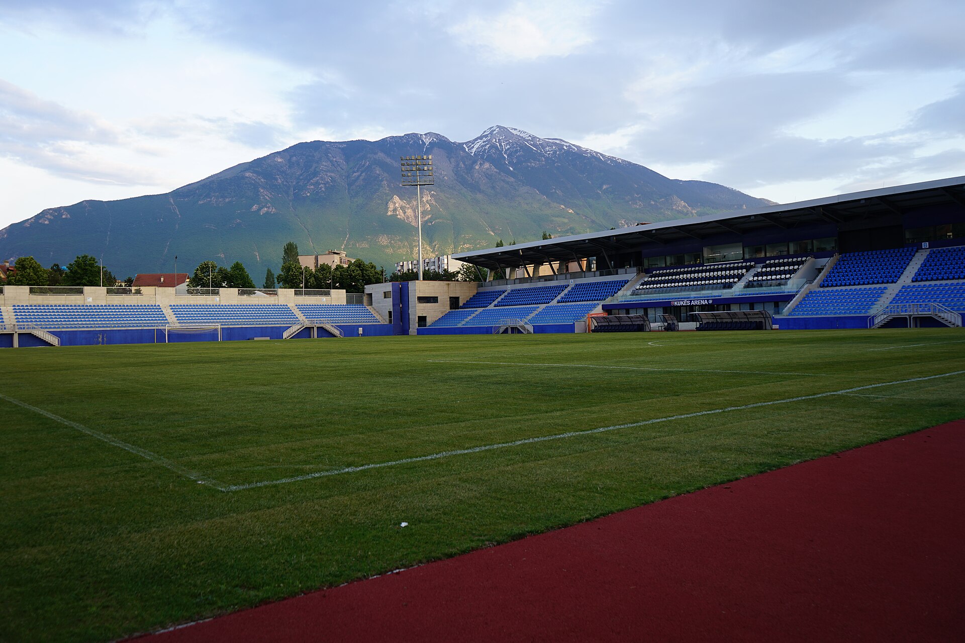 Kukës Arena, football stadium of Kukës, Albania
