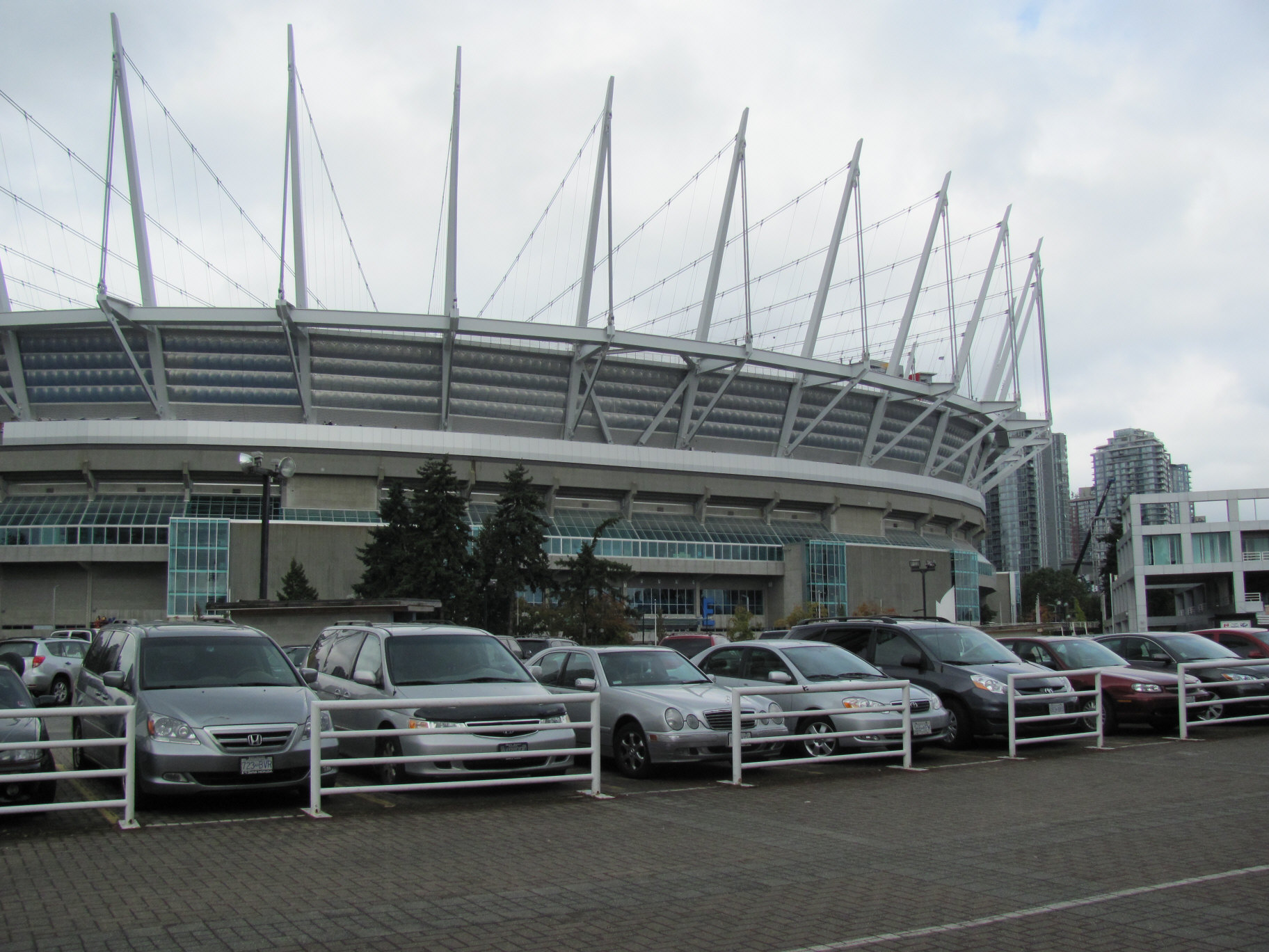 Was built for Expo 86 Worlds Fair. Has also hosted part of 2010 Winter Olympics in Vancouver. Now being retrofitted with a retractable roof for continued life. Interesting to note Seattle built it's Kingdome in the 1970s, only to tear it down in the early 2000s. In Seattle they built brand new baseb