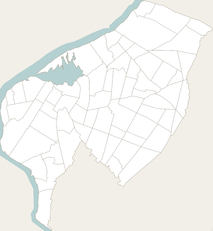 Map of the city of Asunción, Paraguay.