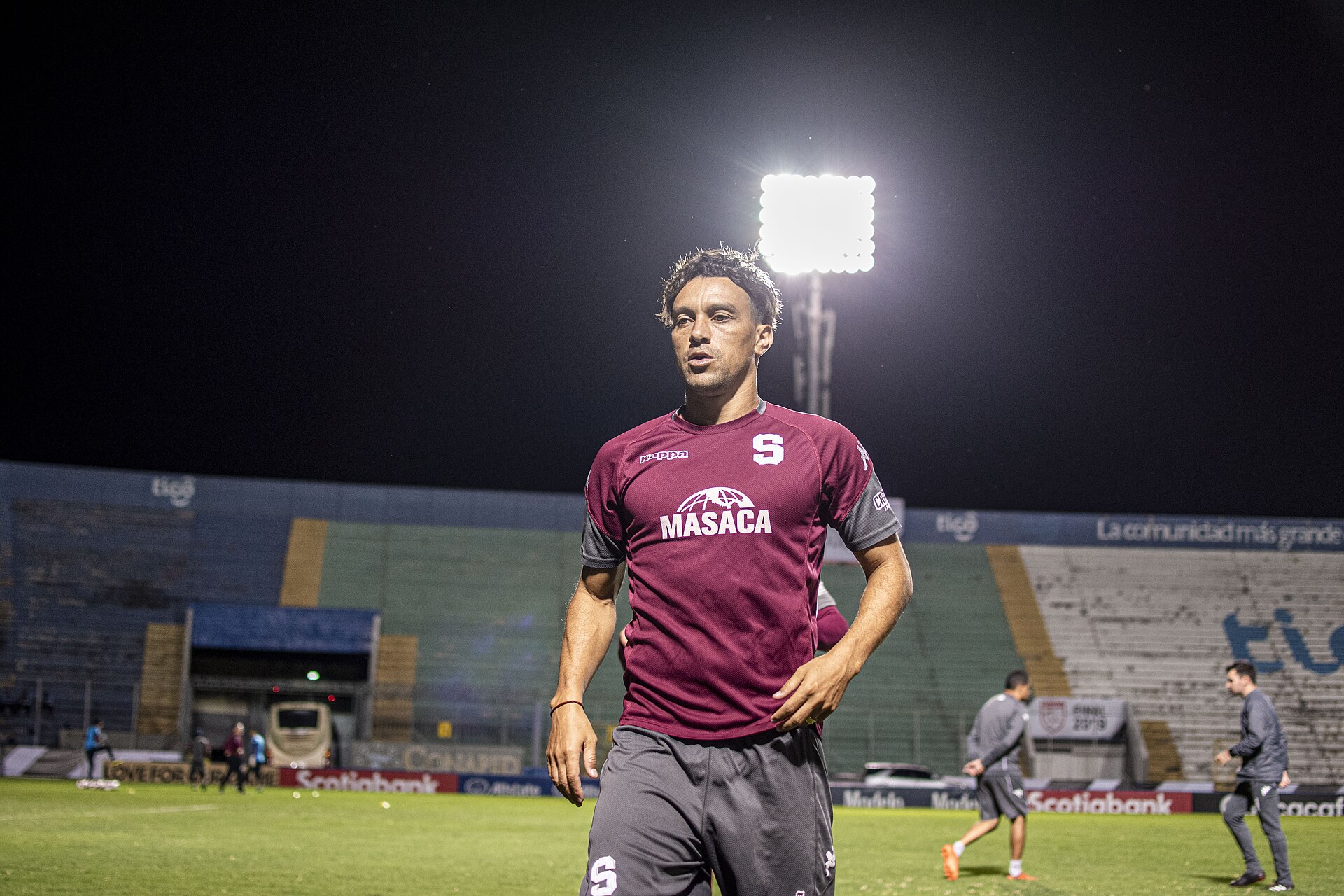 Christian Bolaños entrena previo a la Final de Liga Concacaf 2019, en el Estadio Nacional de Tegucigalpa.