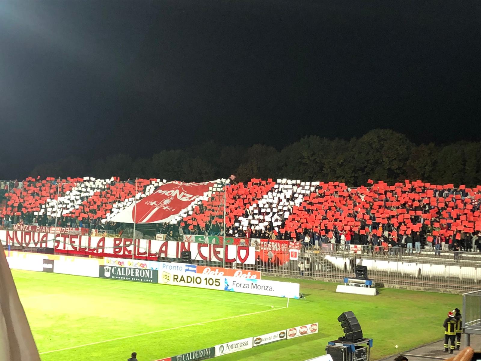 Monza-Renate serie C, coreografia della curva Davide Pieri
