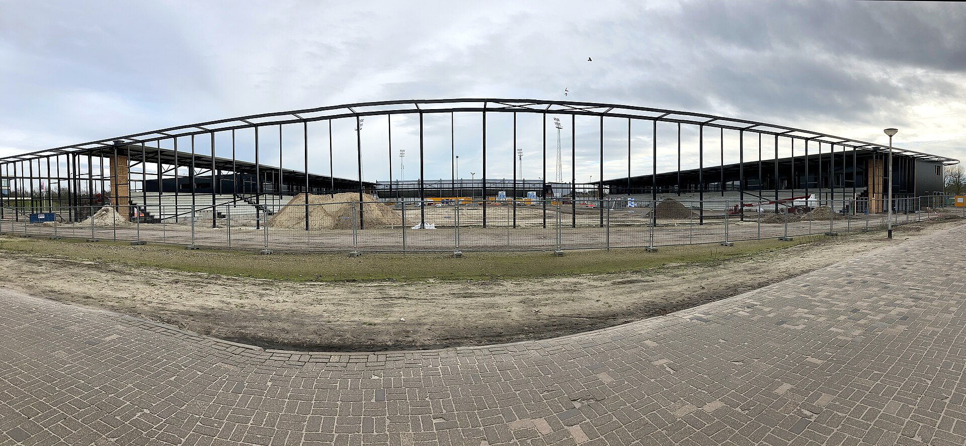 Helmond Sport construction og the new stadium; march 2024 in Helmond NL