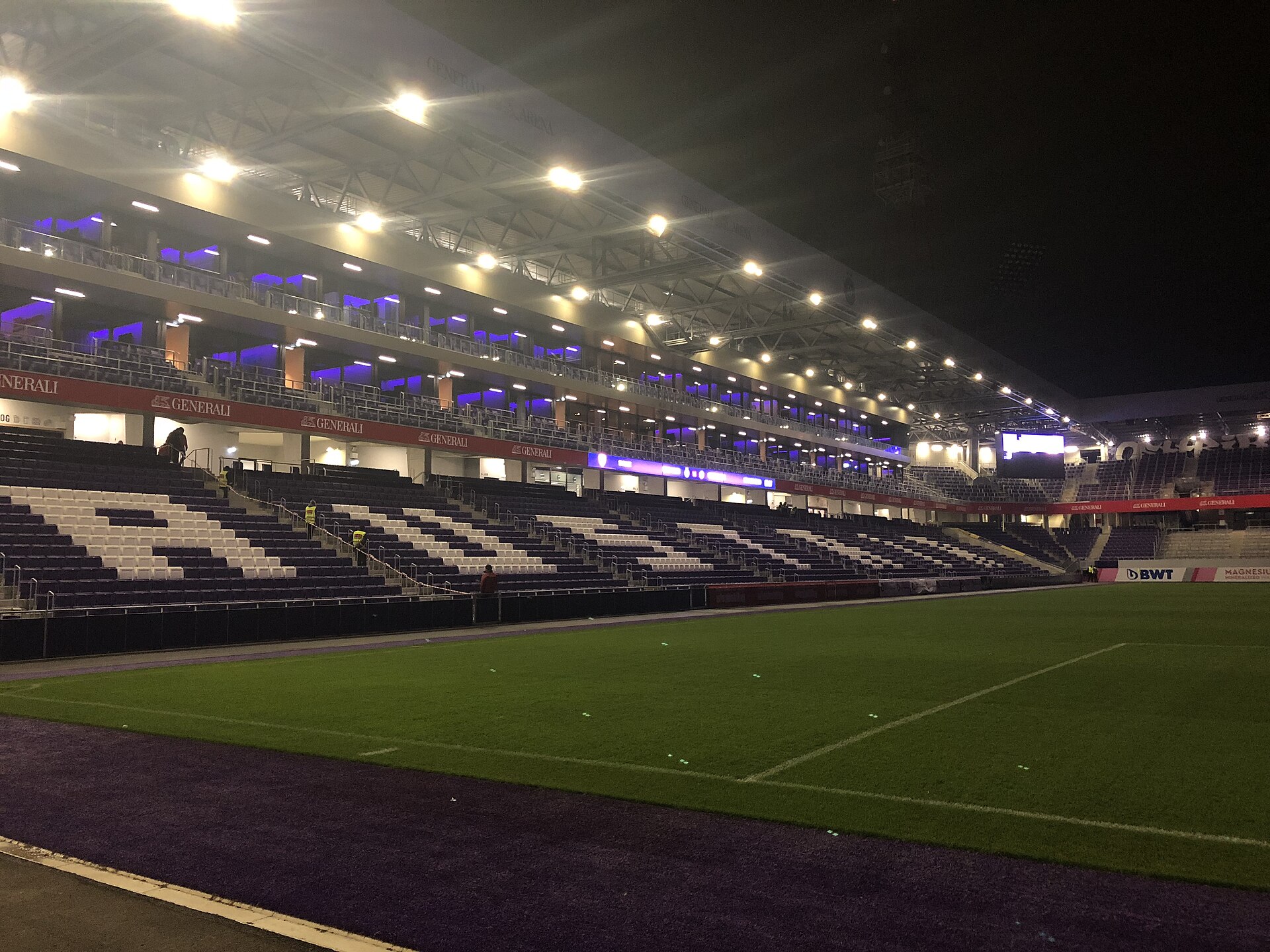 The Generali-Arena serves as home stadium of FK Austria Wien. For any international games the stadium is called Viola Park.