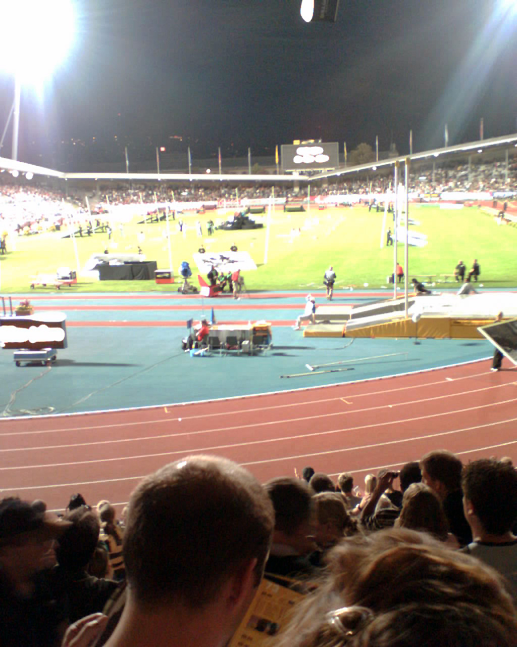 Ceremony at the end of the last annual athletics meeting Weltklasse Zürich in the old stadium Letzigrund a few days before demolition for renovation