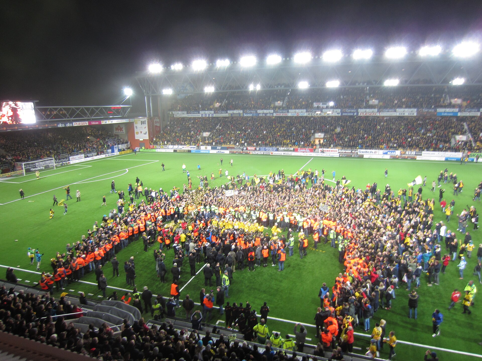 Borås Arena vid firande av IF Elfsborgs SM-guld 2012.