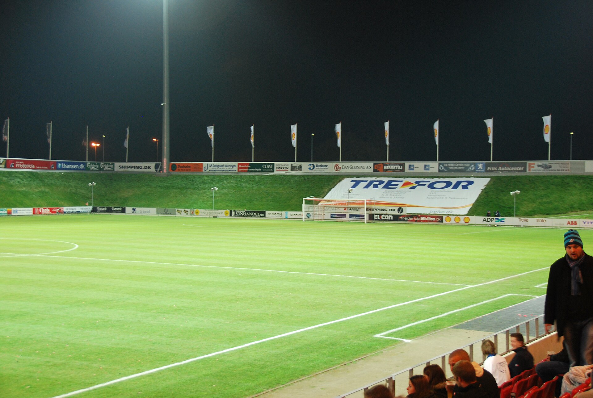 Monjasa Park før 1. divisionskampen imellem FC Fredericia og Viborg FF .