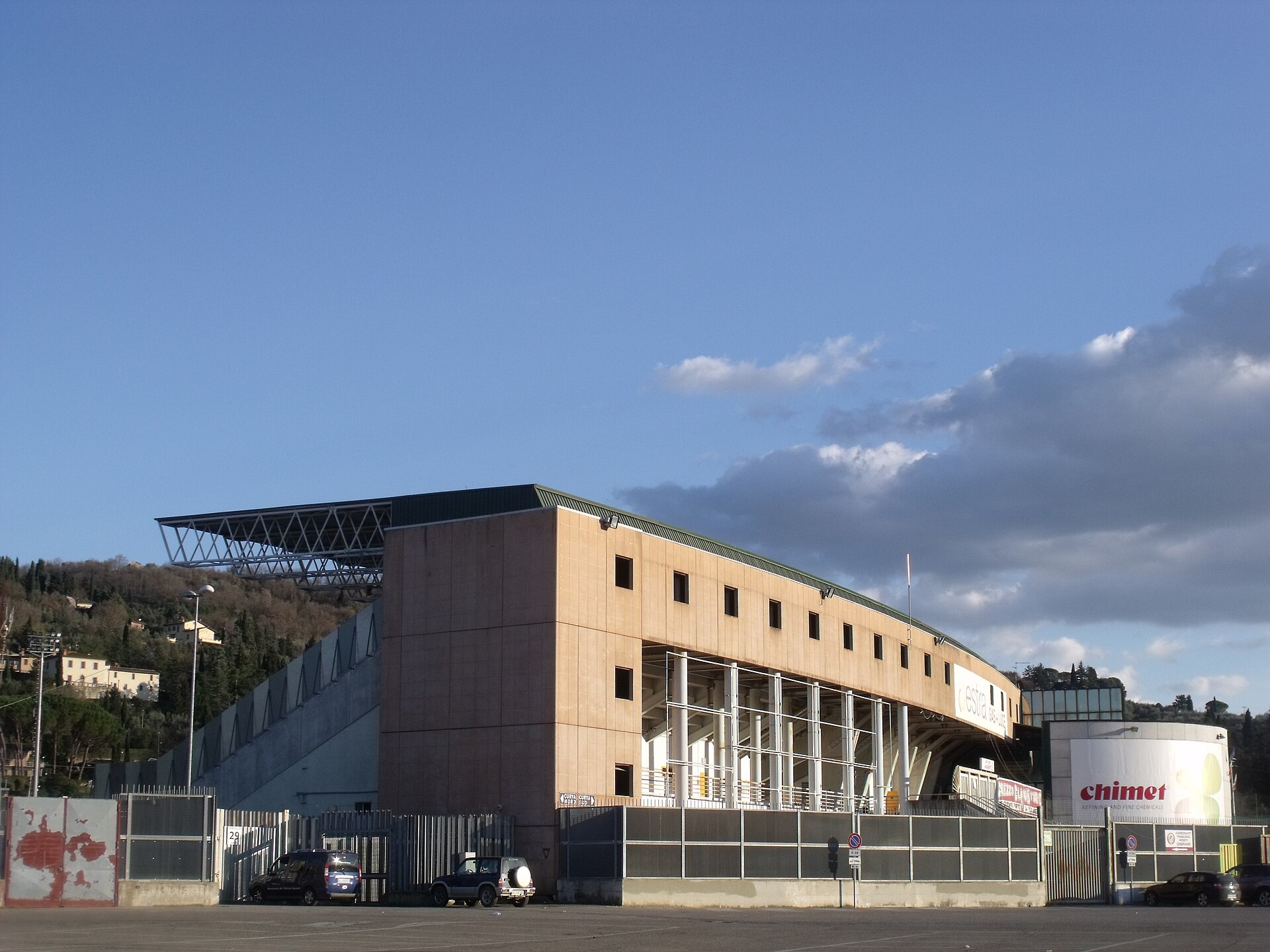 Main Stand of the Stadium Stadio Città di Arezzo, Tuscany, Italy