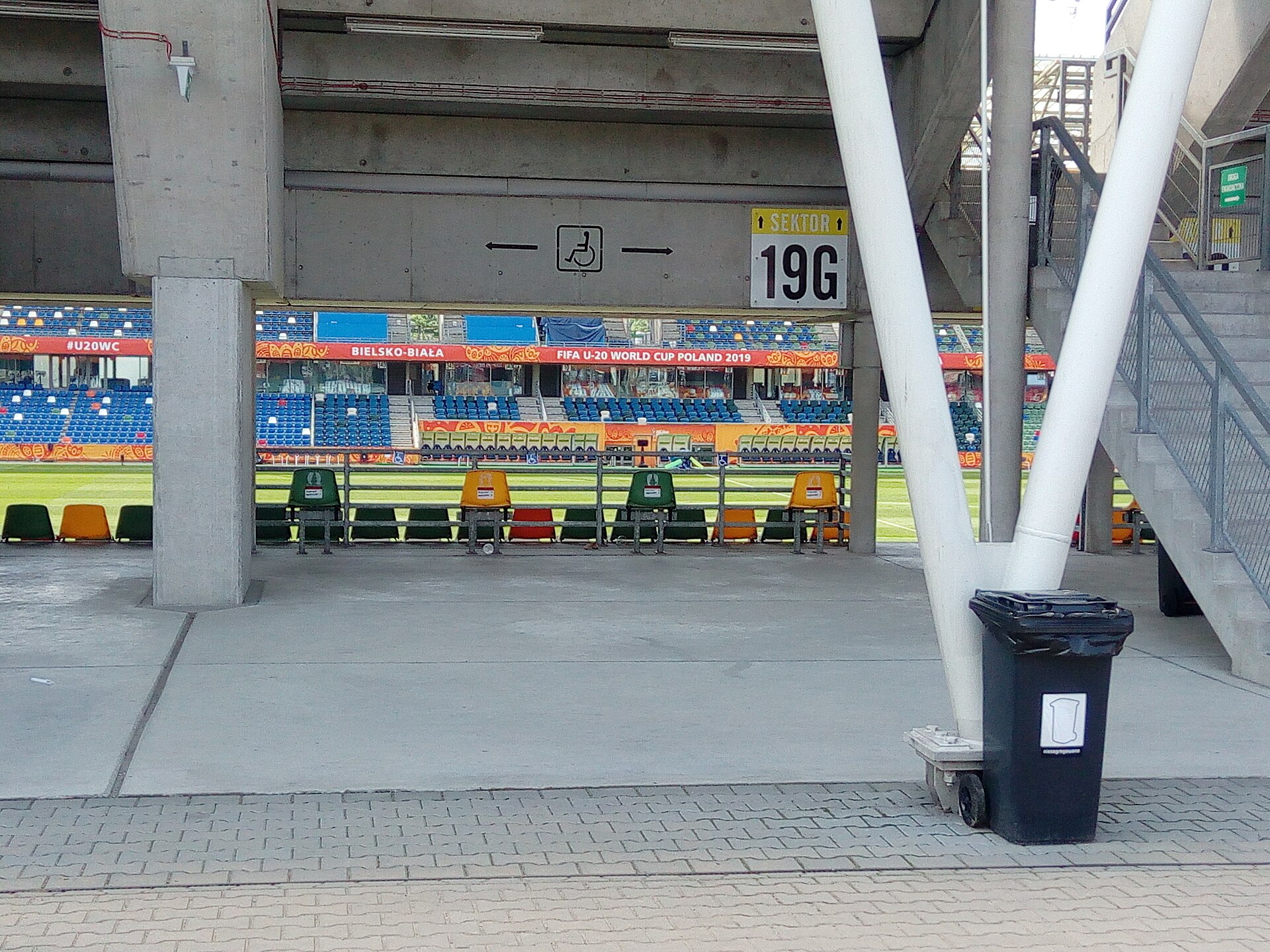 Sector 19G of the City Stadium in Bielsko-Biała, Poland