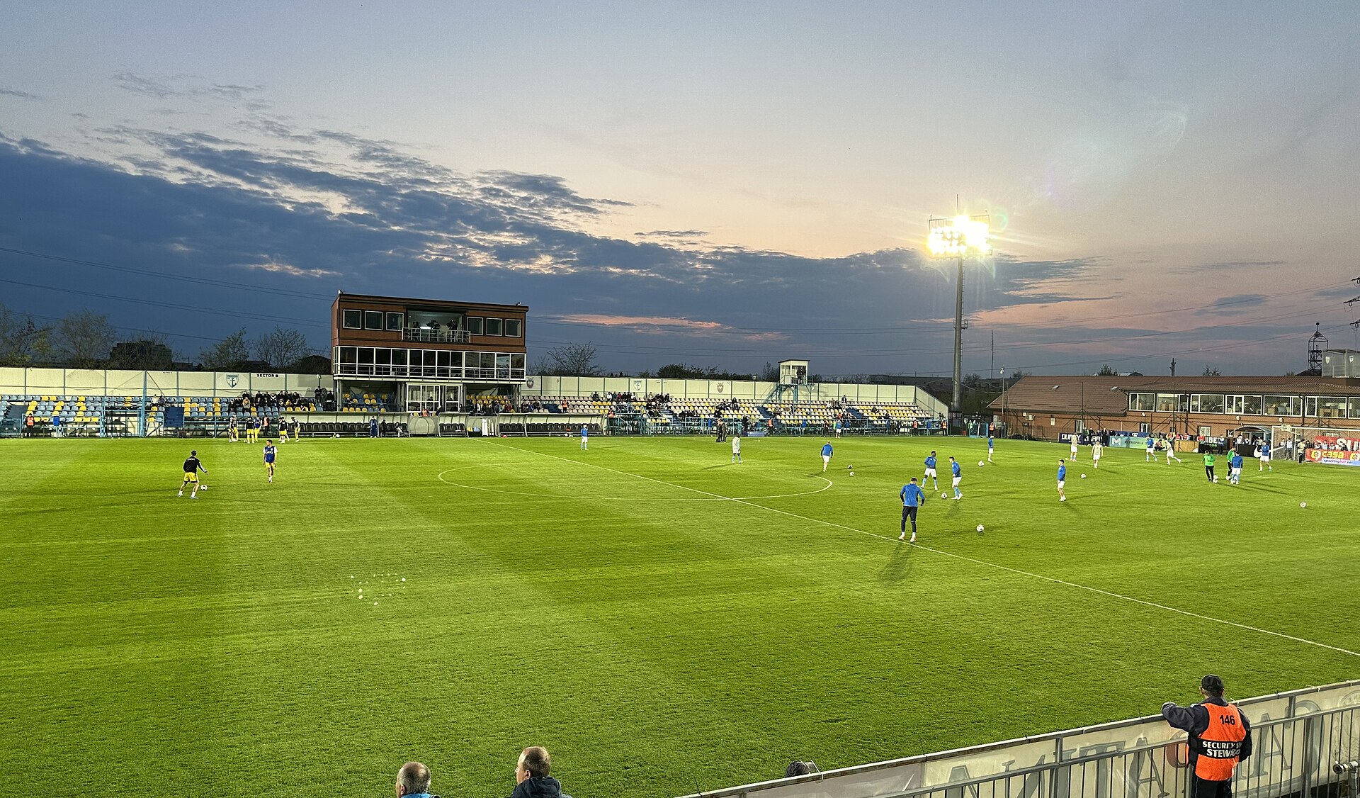 Stadionul Anghel Iordănescu as seen from the First Stand, 21 April 2023.