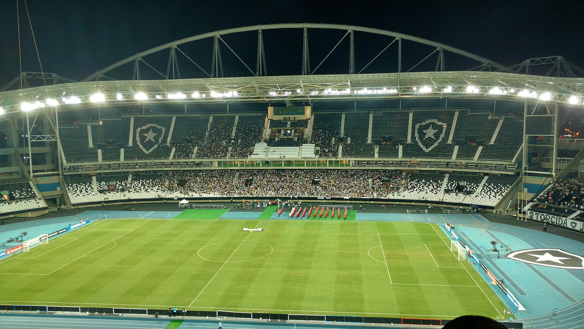 Estádio Nilton Santos no pré-jogo da partida Botafogo x Colo Colo válida pela Copa Libertadores de 2017