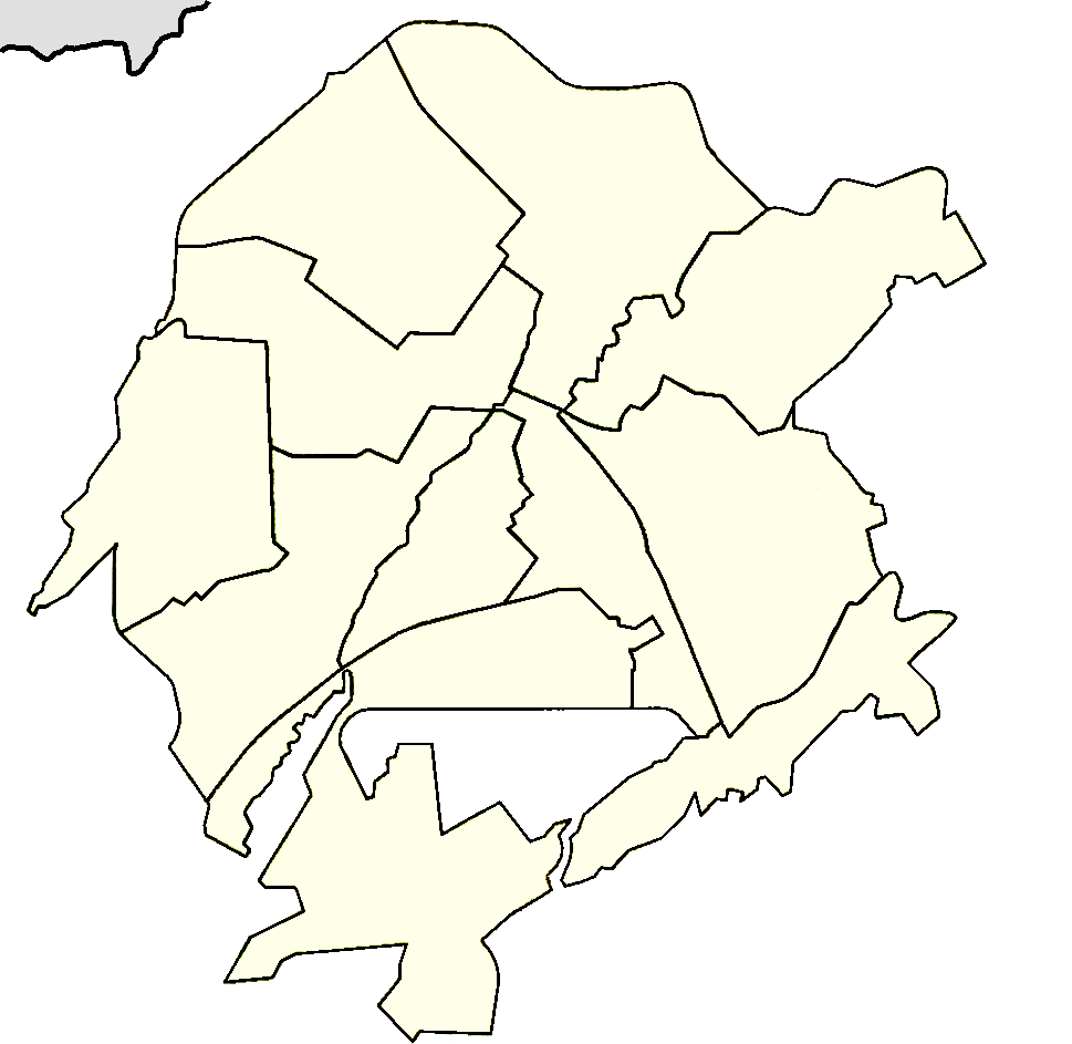 Districts of Tashkent city (for positional map)