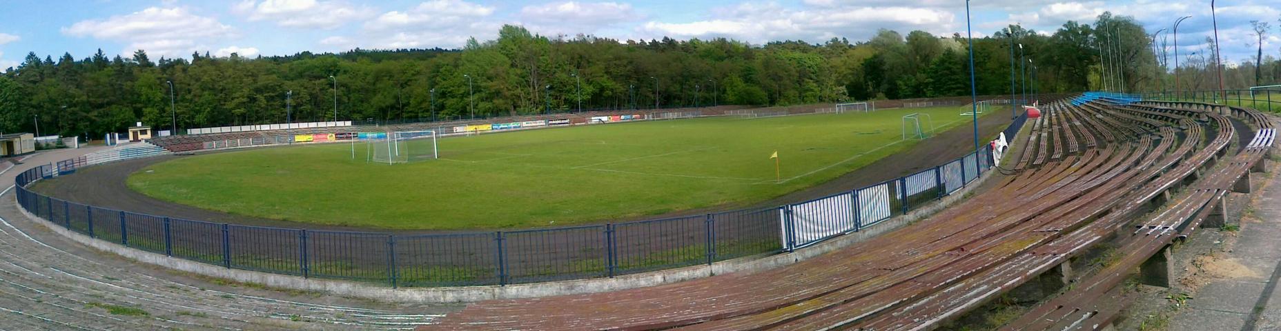 Szczecin, Stadion Arkonii Szczecin, panorama boiska głównego
