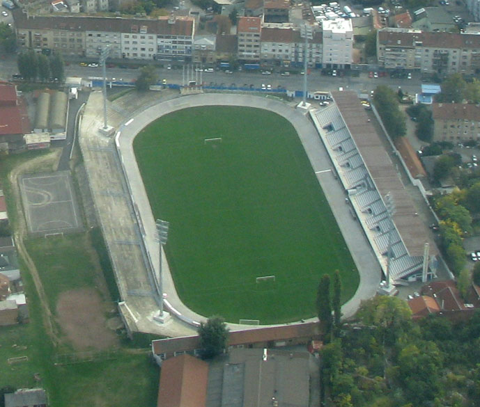 aerial view on Stadion Kranjčevićeva , Zagreb