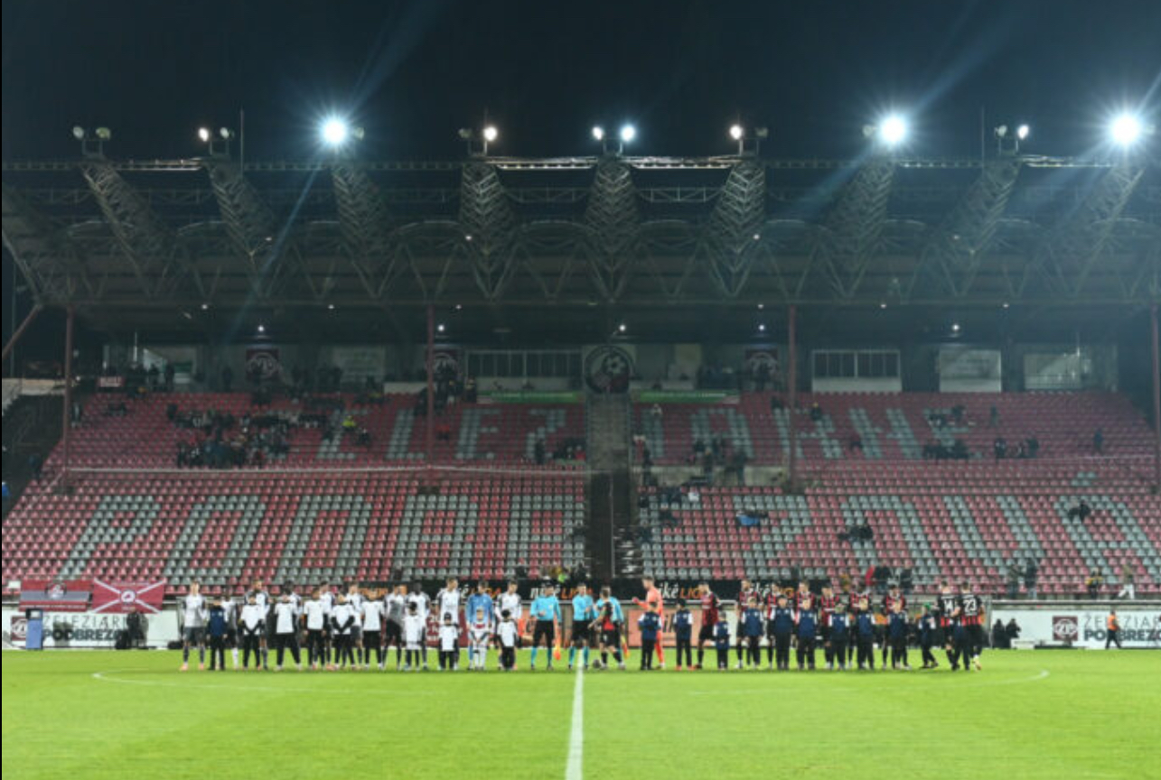 ZELPO Arena hosting a match between Podbrezová and Spartak Trnava