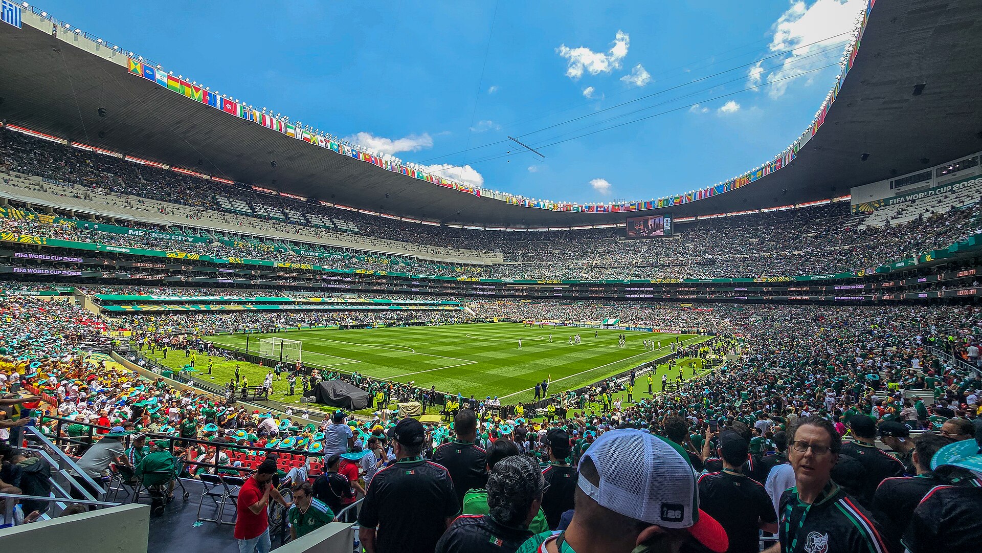 Cancha del estadio Azteca Ciudad de México durante la inauguración del Mundial 2026