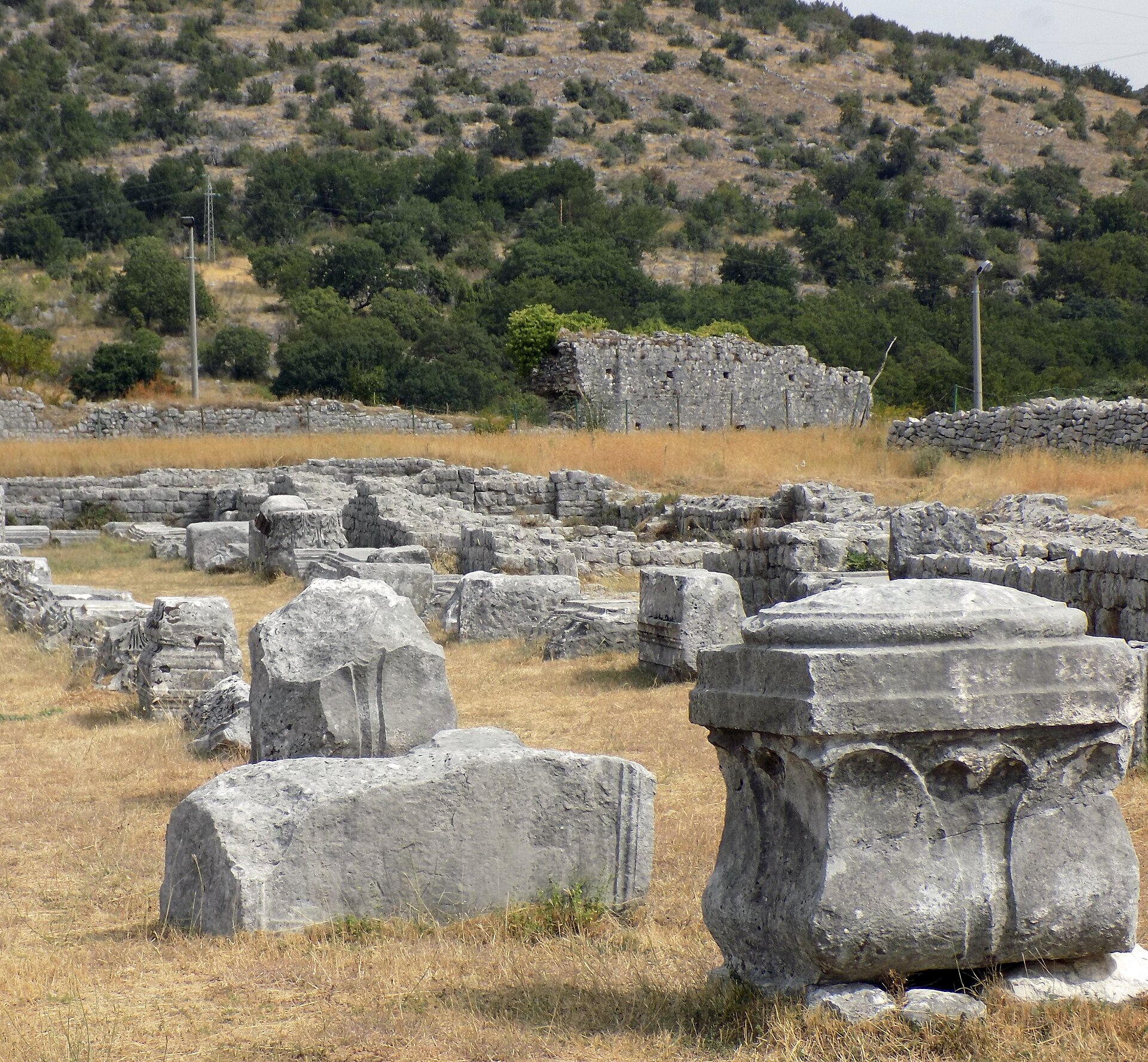 Ruins of the ancient city of Doclea, archaeological site Duklja near Podgorica, Montenegro