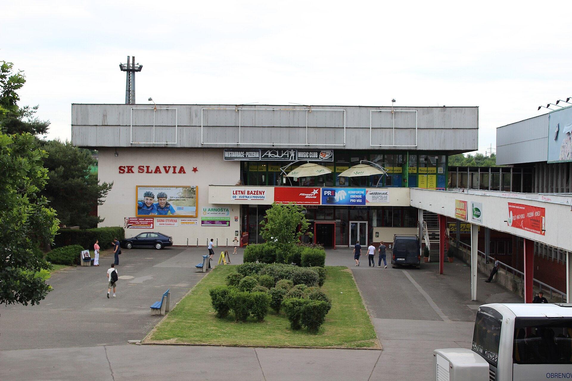 Plavecký stadion Slavia Praha v pražských Vršovicích.