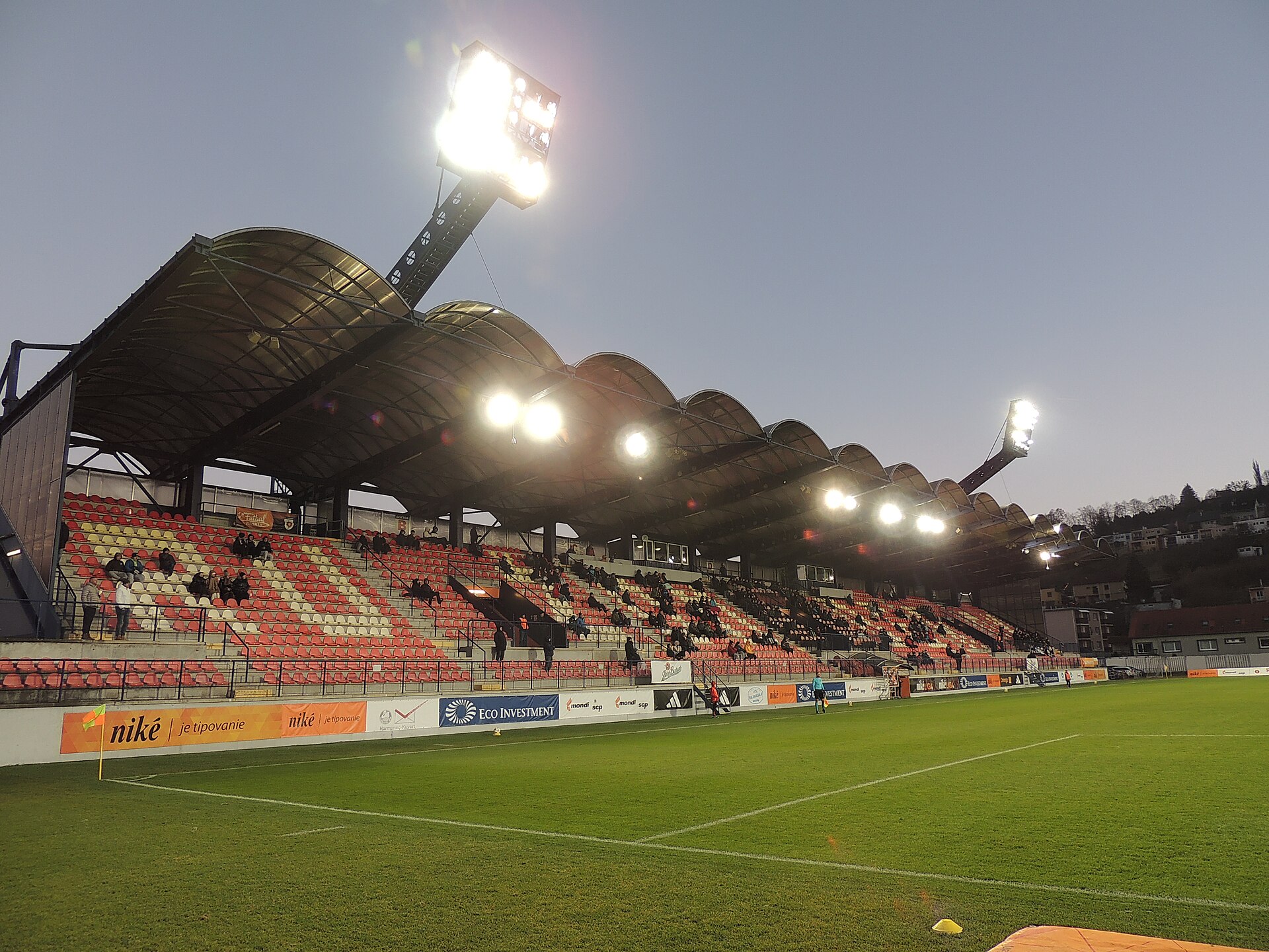 East stand at Ružomberok football stadium