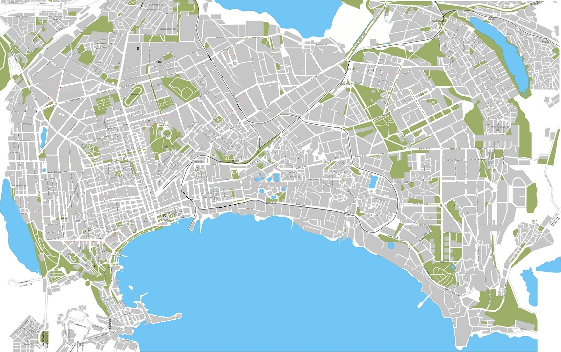 Map of Baku, Azerbaijan