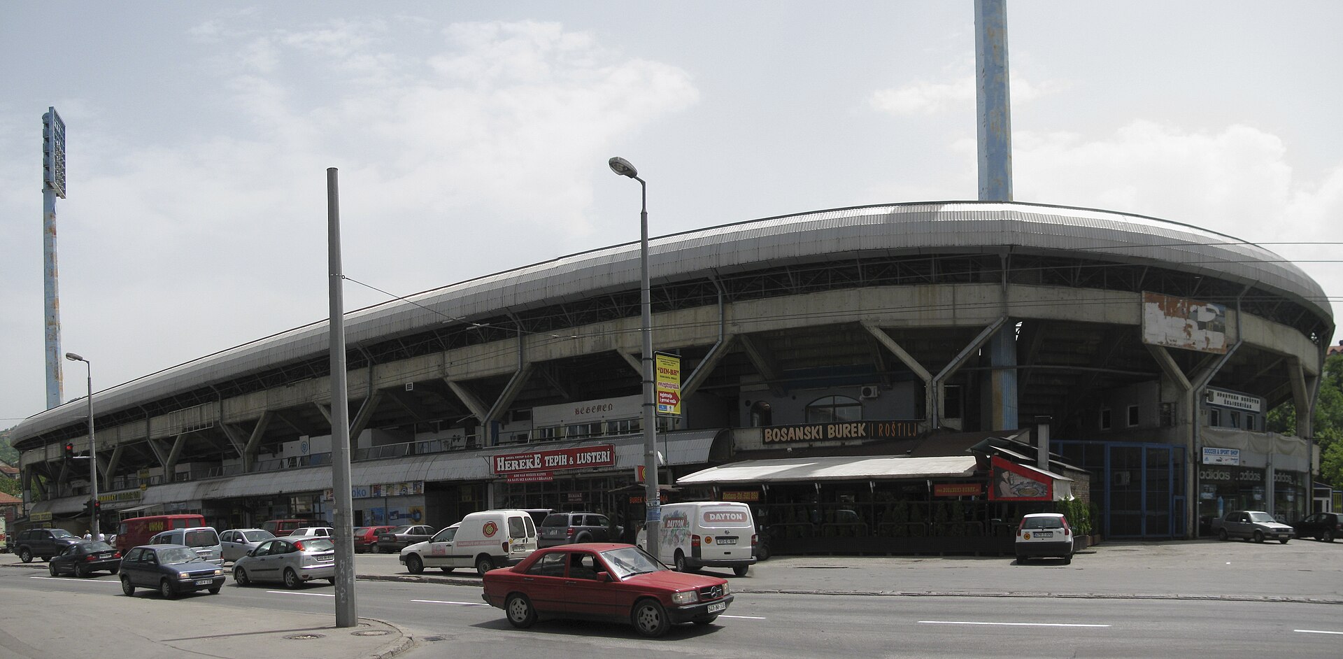 Panoramic view of Grbavica Stadium Home of FK Željezničar Sarajevo
