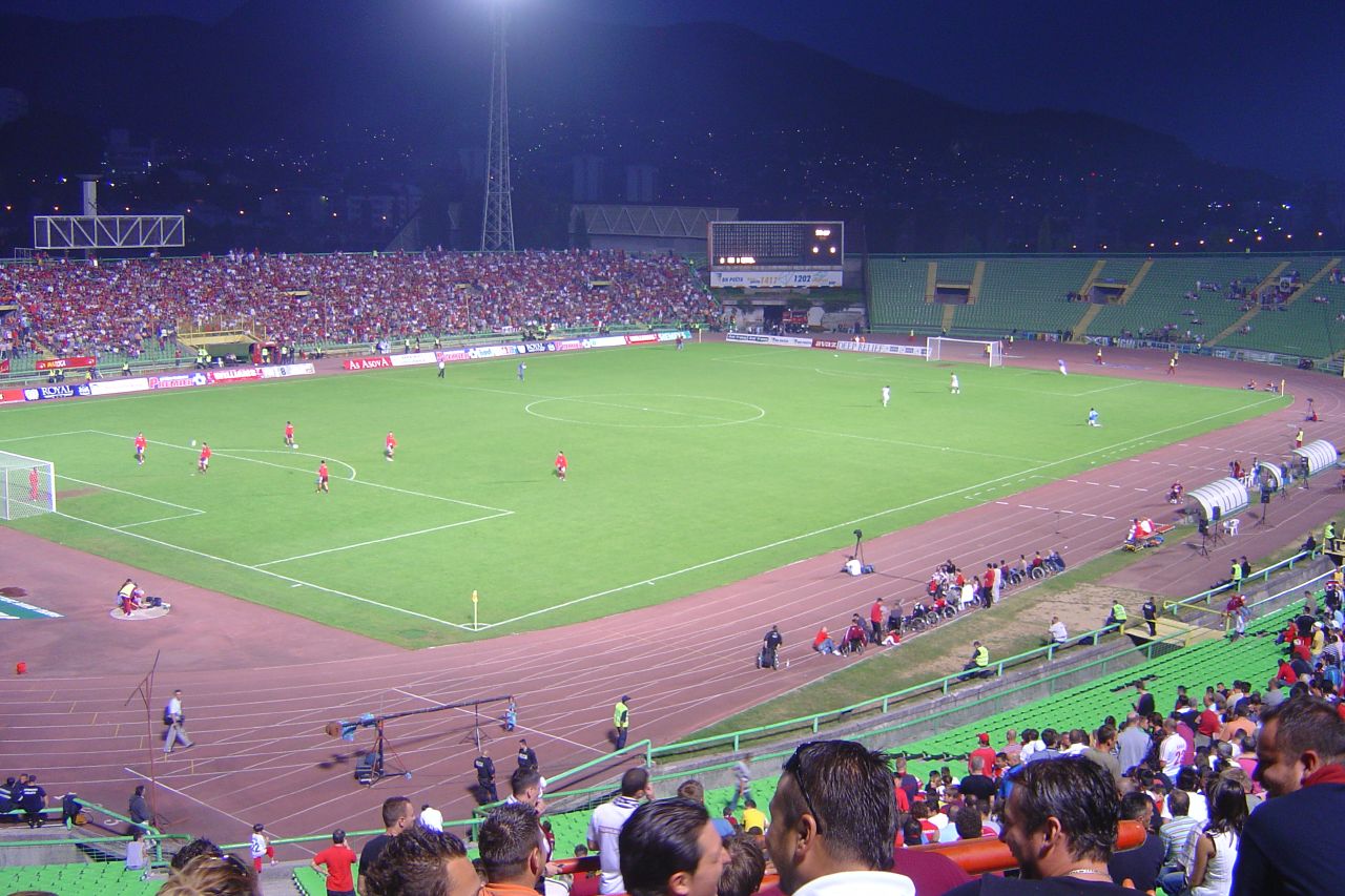 Asim Ferhatović Hase Stadium, Sarajevo, Bosnia. The largest stadium in BiH.