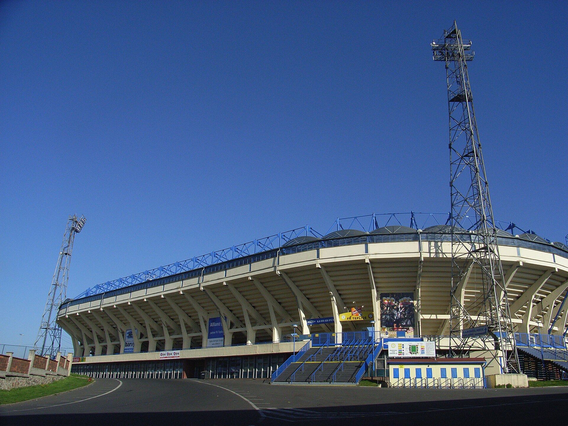 Stadion Na Stínadlech v Teplicích.