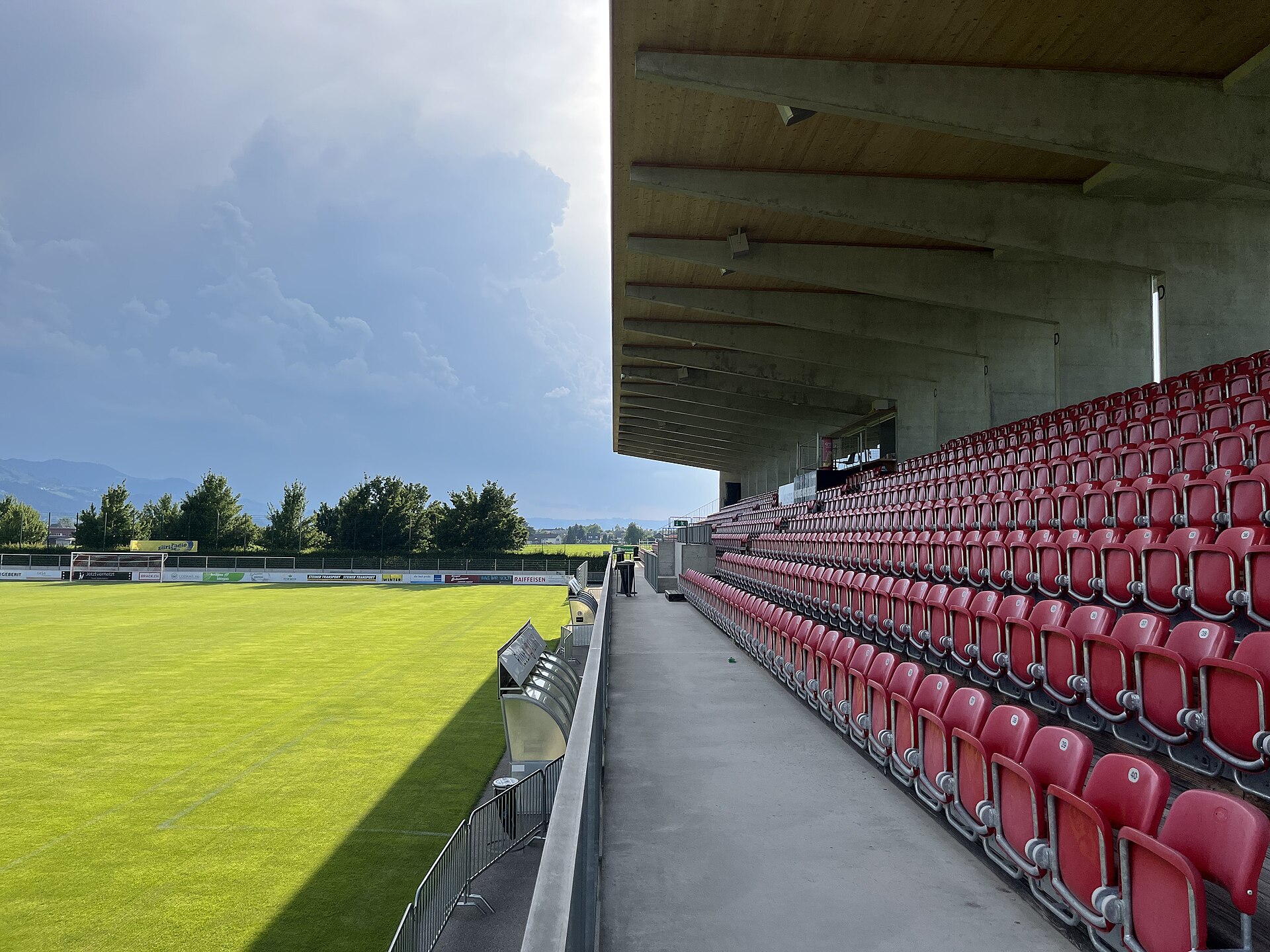 The main stand of the Grünfeld Stadion (2022)