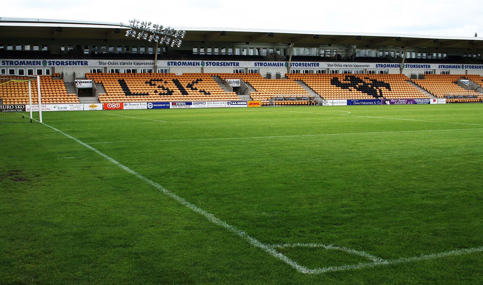 The footballstadium "Åråsen Stadion", where the norwegian football team "Lillestrøm Sportsklubb" plays its matches.
