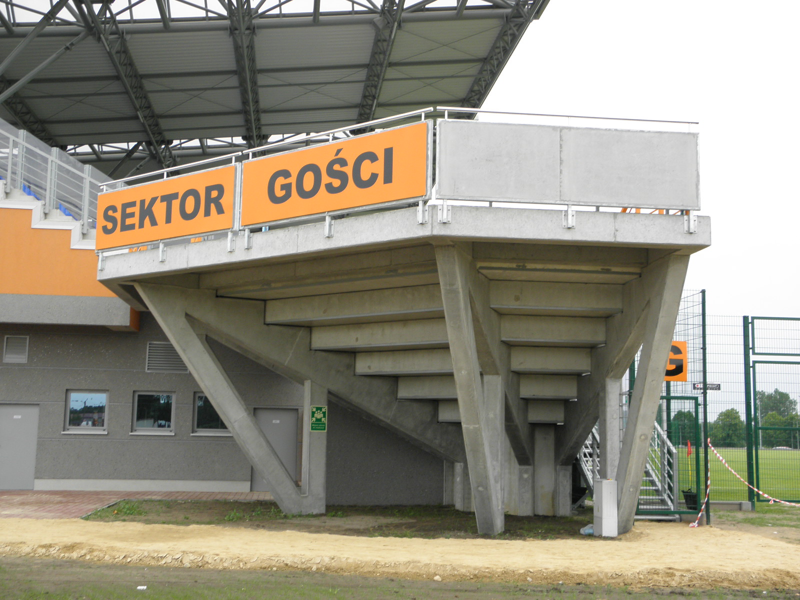 Siedlce-stadion na Błoniach-sektor gości